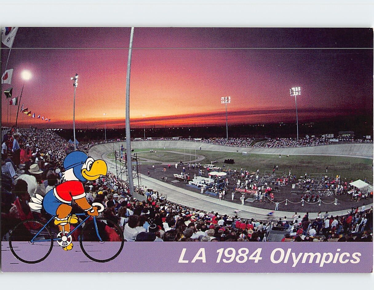 Postcard Cycling Track Los Angeles 1984 Olympics Los Angeles California USA