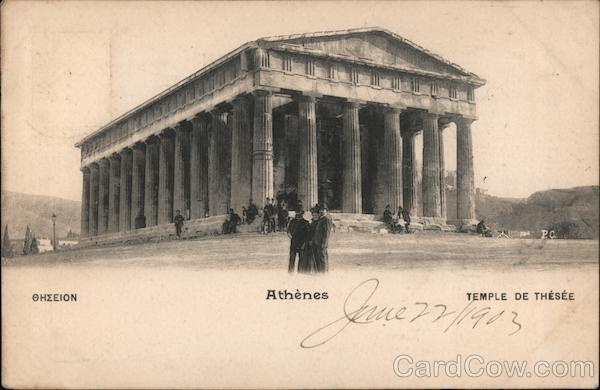 Greece 1903 Athens Temple of Theseus P & C Postcard 10 stamp Vintage Post Card