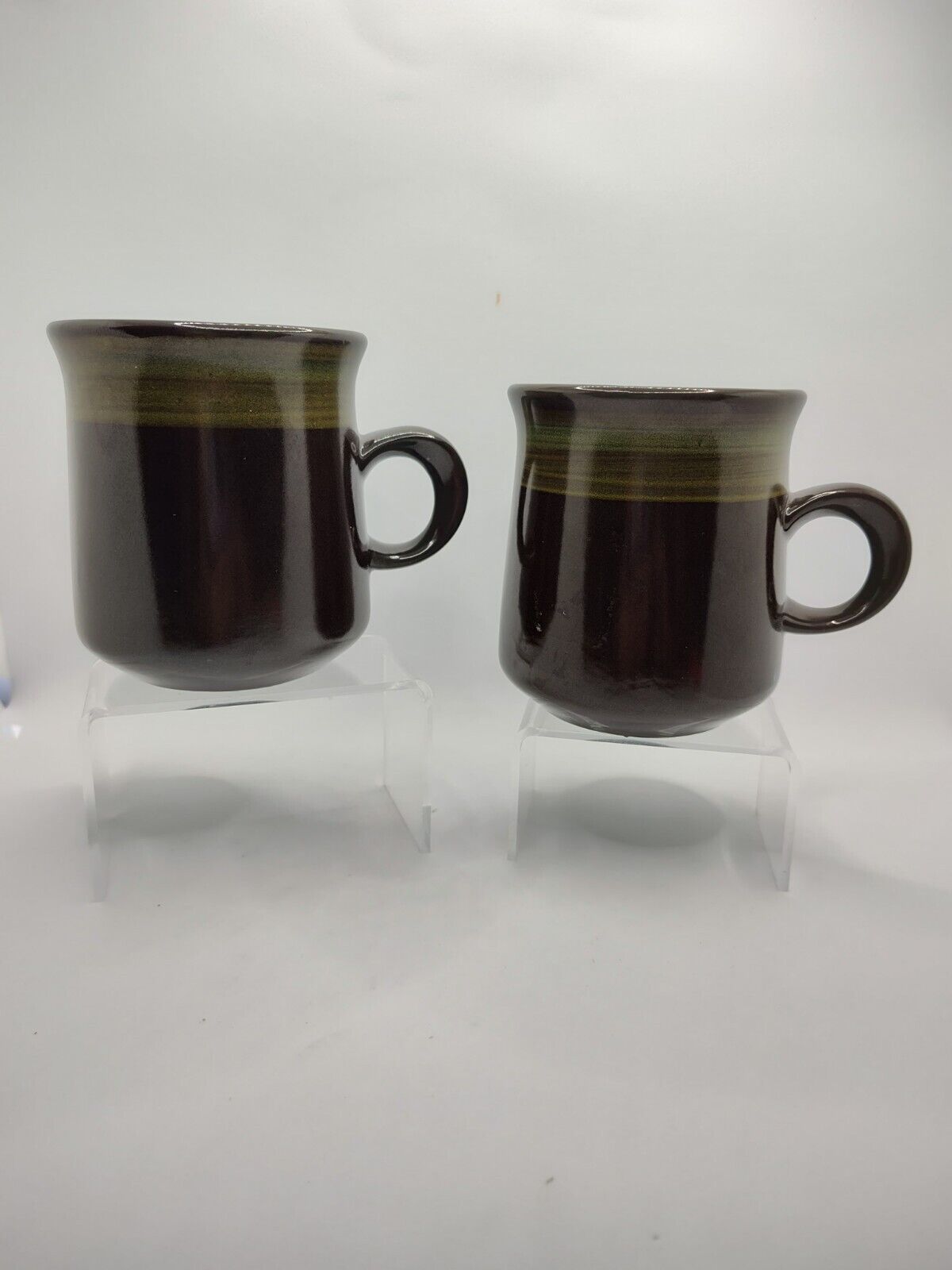 Vintage (Set Of 2) Franciscan Madeira Coffee Mugs Cups, Brown & Green/Marked