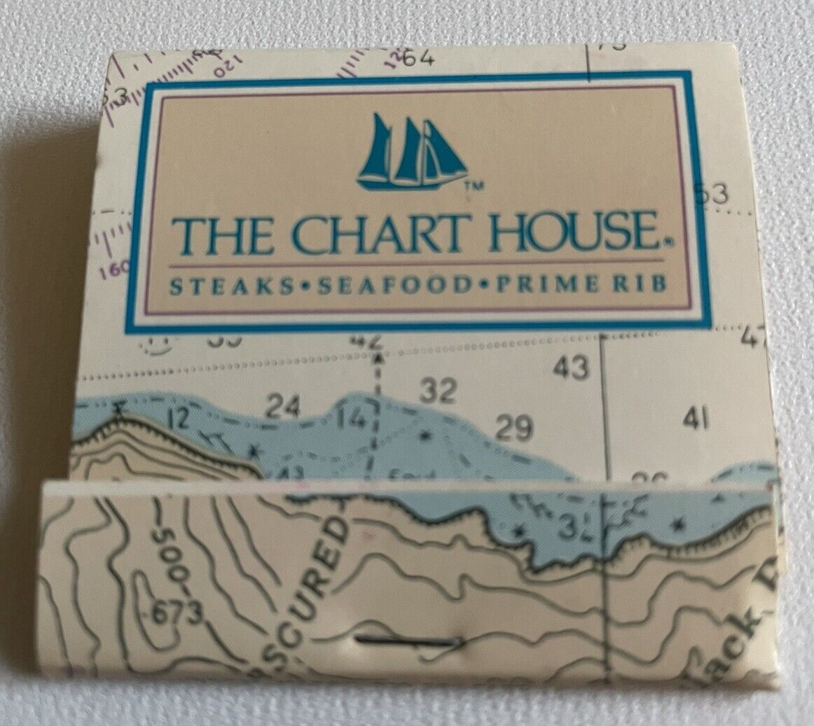 Vintage The Chart House Restaurant Portland OR Large  Matchbook Full Unstruck