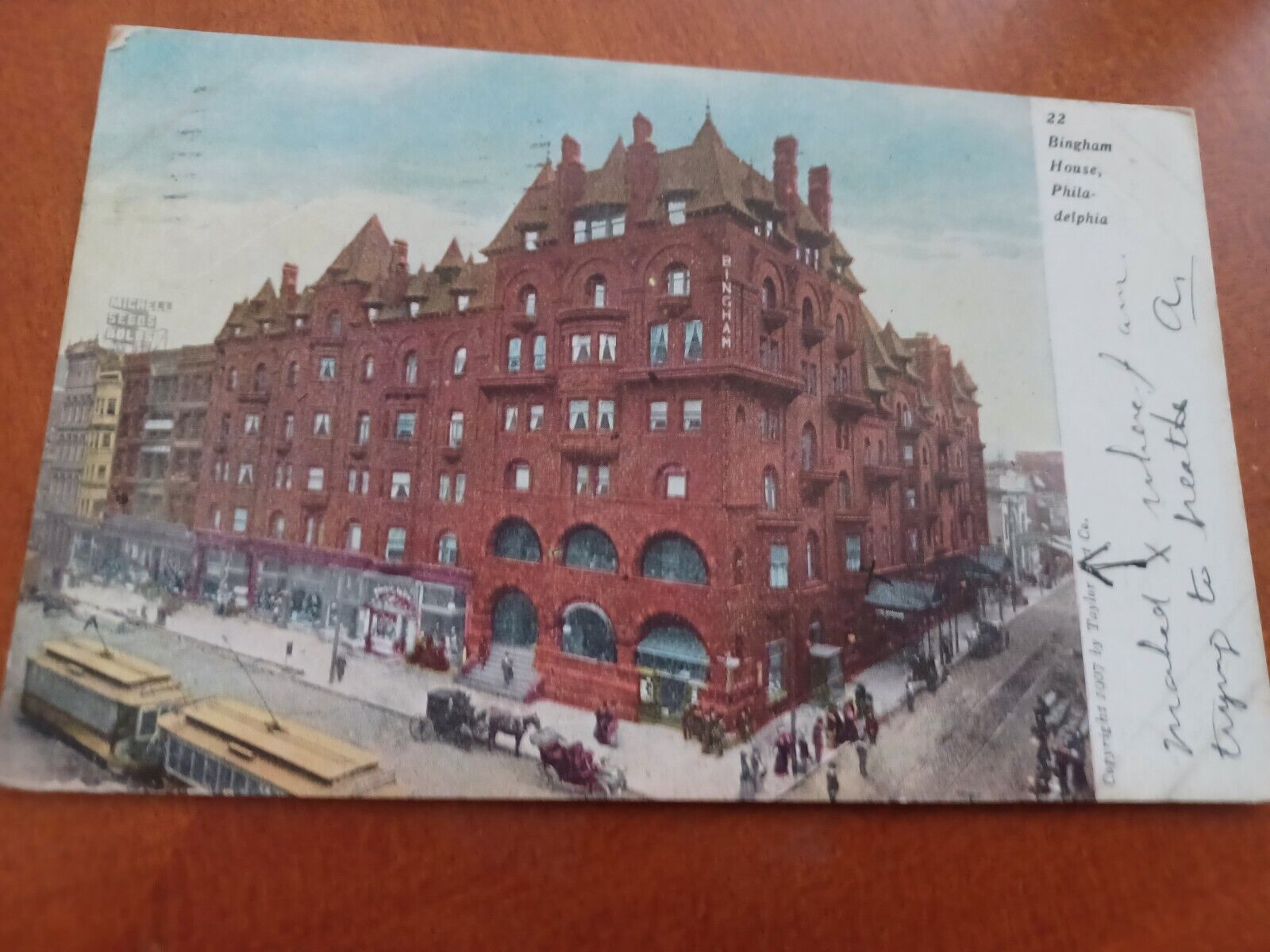 1910 Philadelphia Postcard - Bingham House In Philadelphia, PA