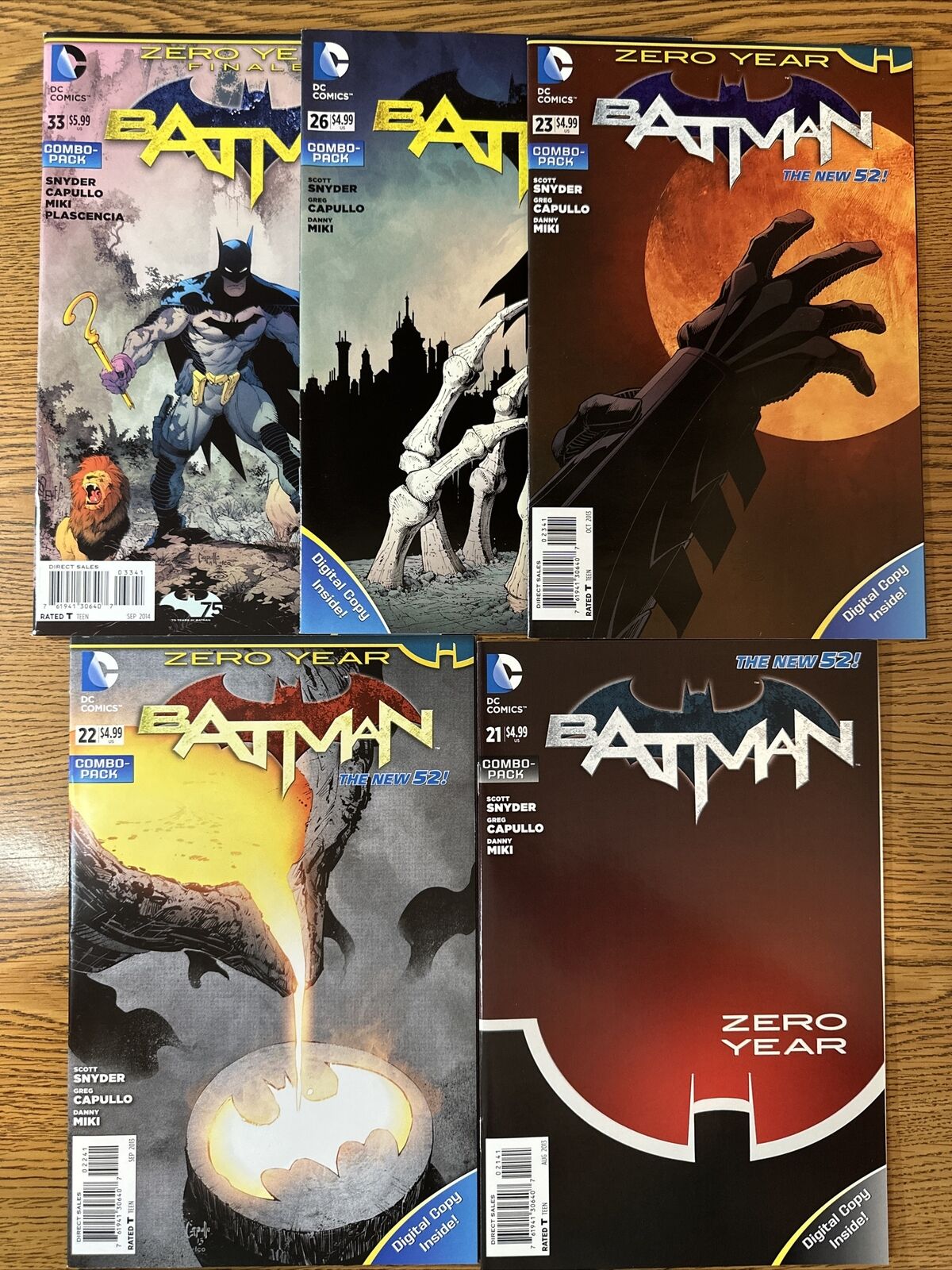 Batman #21 22 23 26 33 Combo pack Variants New 52 DC Comics  Lot Run VF/NM