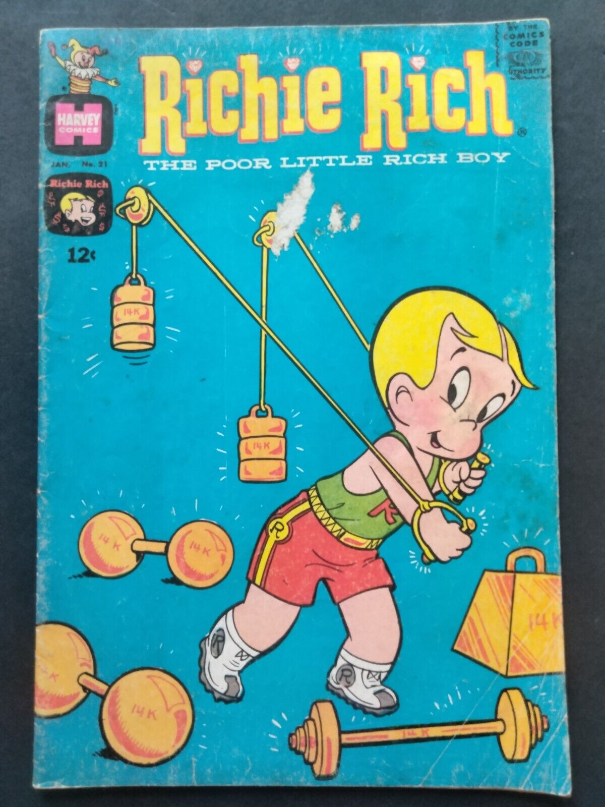 Richie Rich the Poor Little Rich Boy #21- Harvey Comic  1964 - Pre-owned
