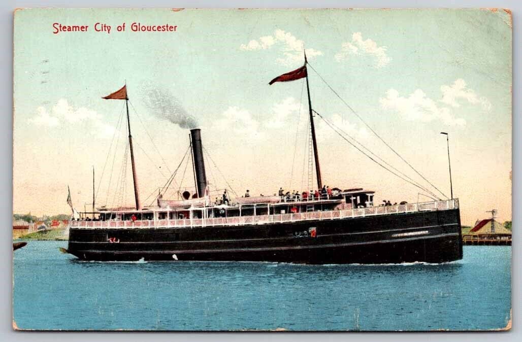 eStampsNet - Steamer City of Gloucester 1908 Postcard Ships