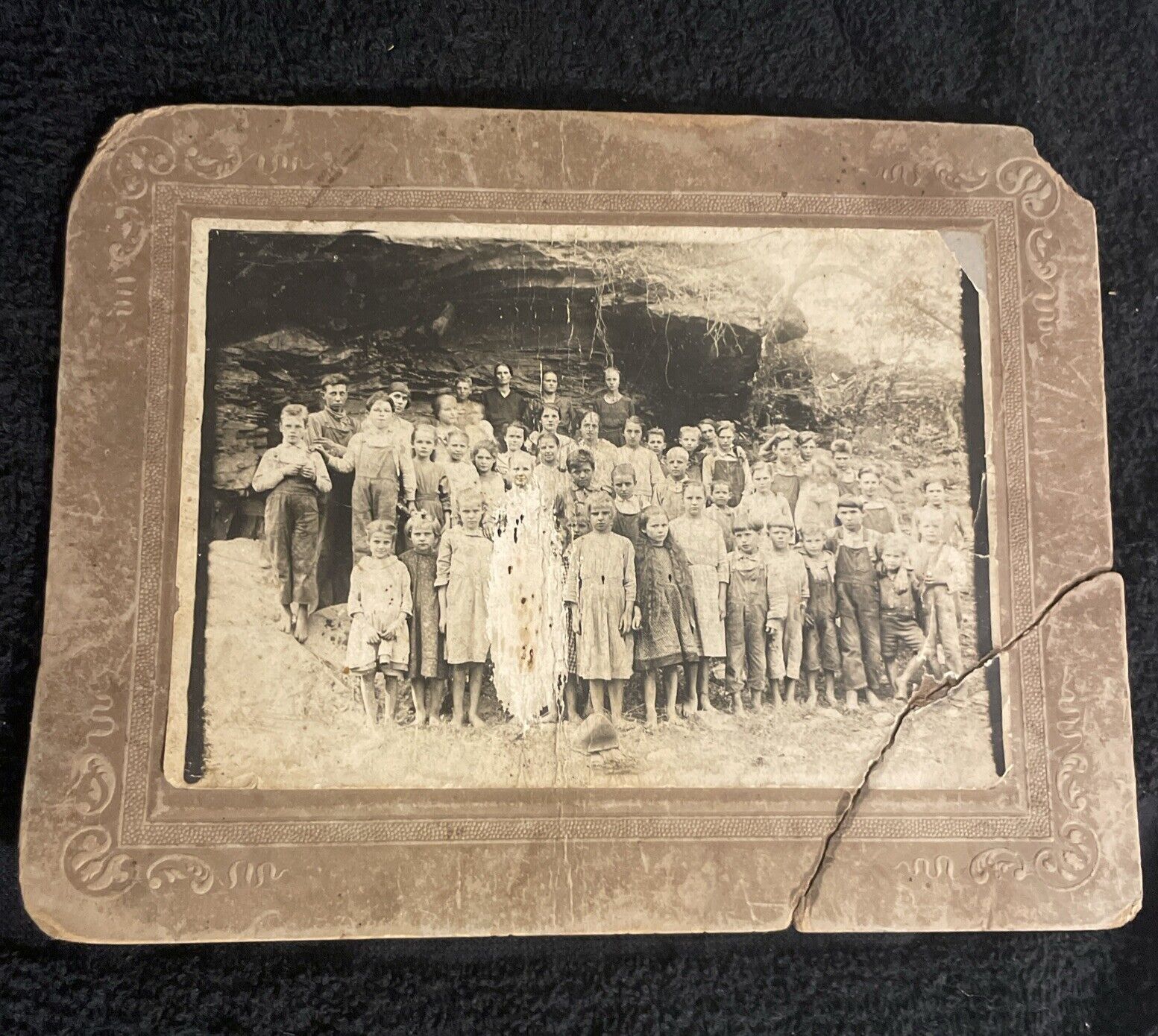 Rare 1922 Real Photo McComas Creek Grade Group Photo WV Mercer County