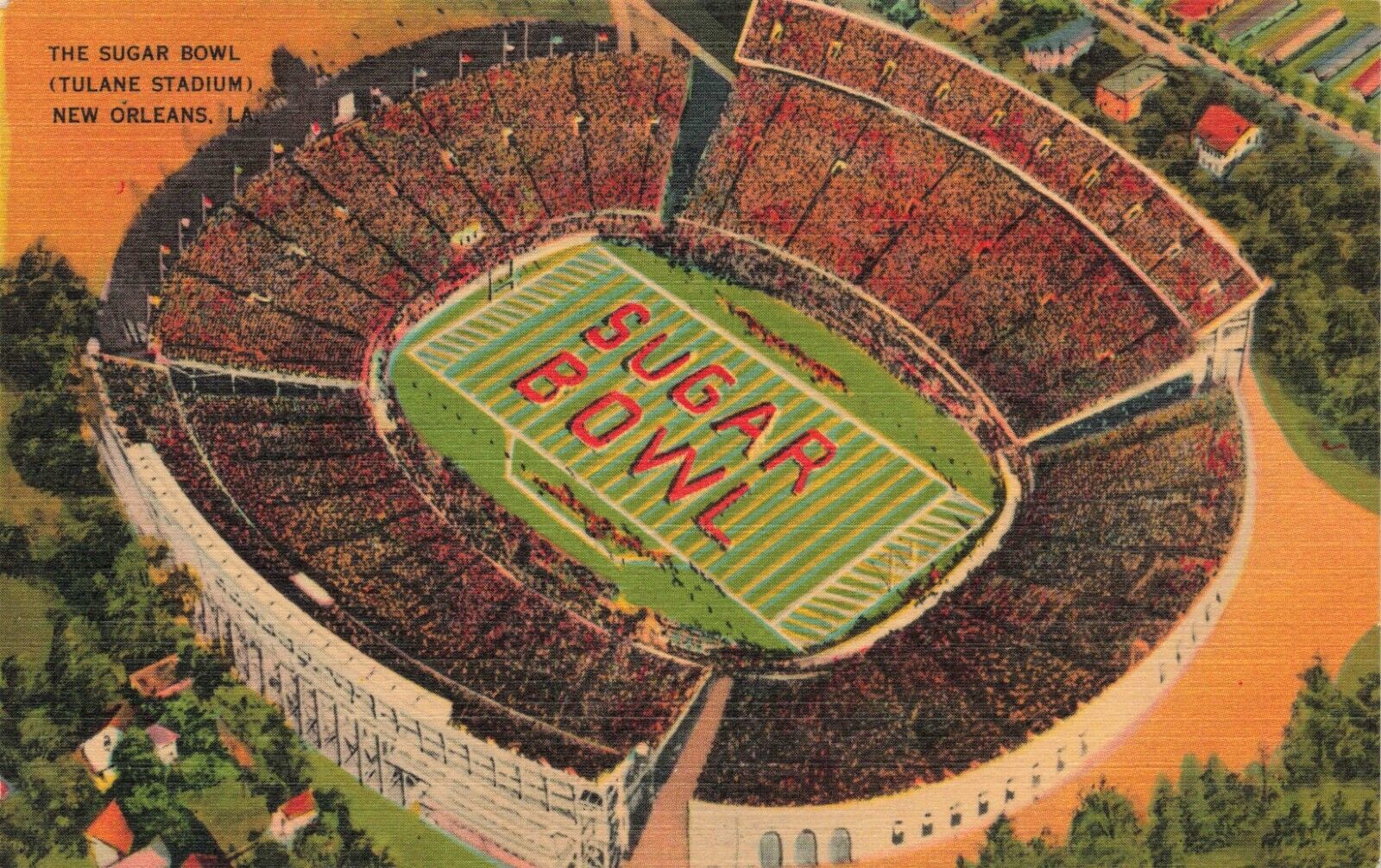 Postcard The Sugar Bowl (Tulane Stadium) New Orleans, Louisiana LA