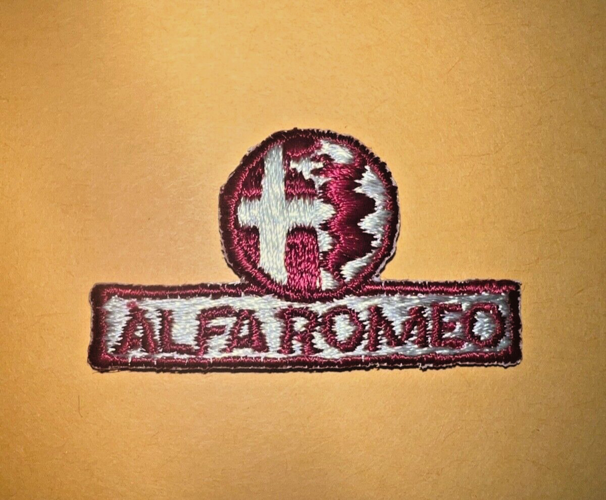 Vintage Alfa Romeo patch, Micro Alfa Romeo patch, Small sew on Alfa Romeo patch