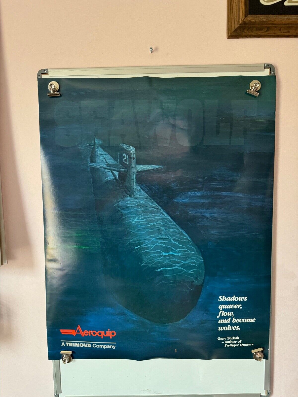 Poster: Seawolf - US Navy - Seawolf class nuclear submarine - Aeroquip - Trinova
