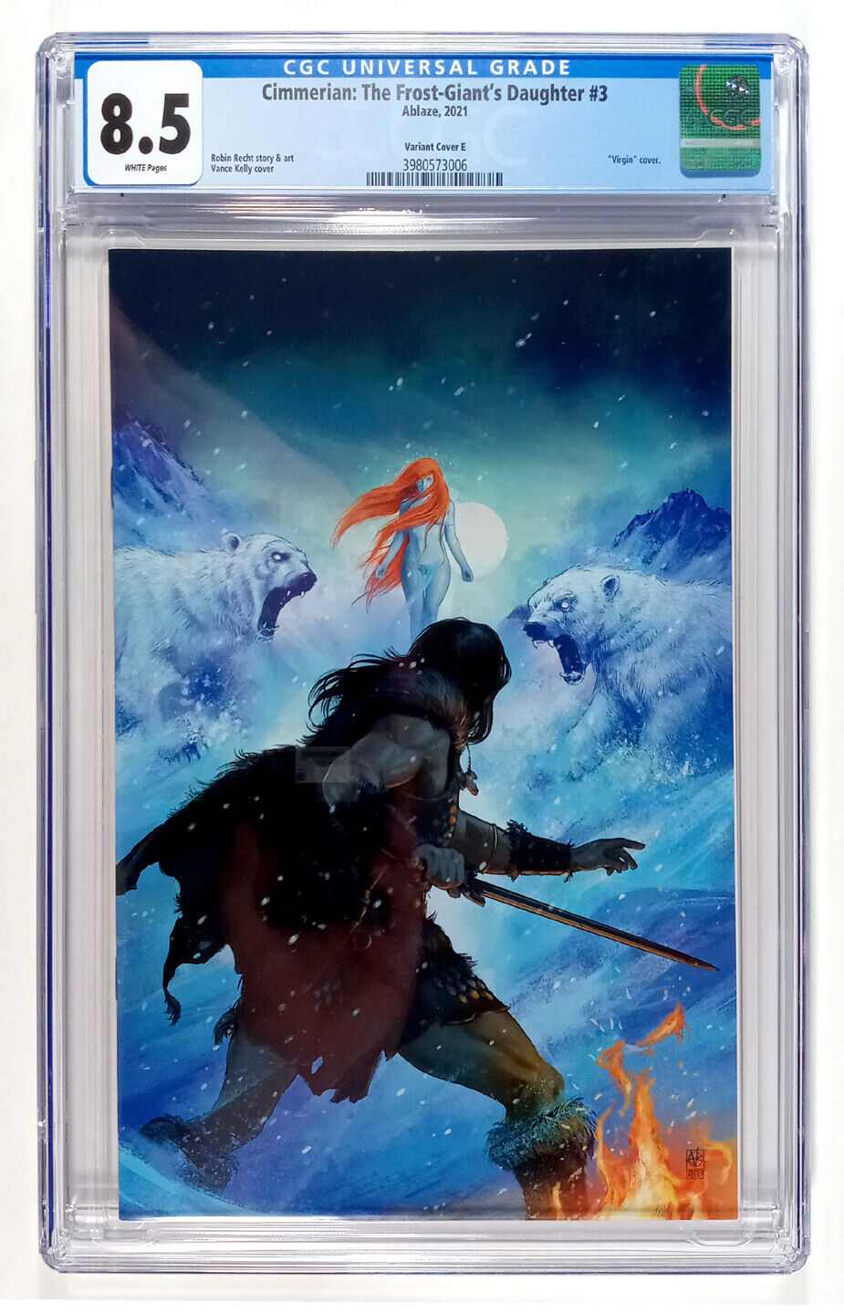 Cimmerian Frost Giant\'s Daughter #3 CGC 8.5  1:10 Retail Incentive 2020 Ablaze