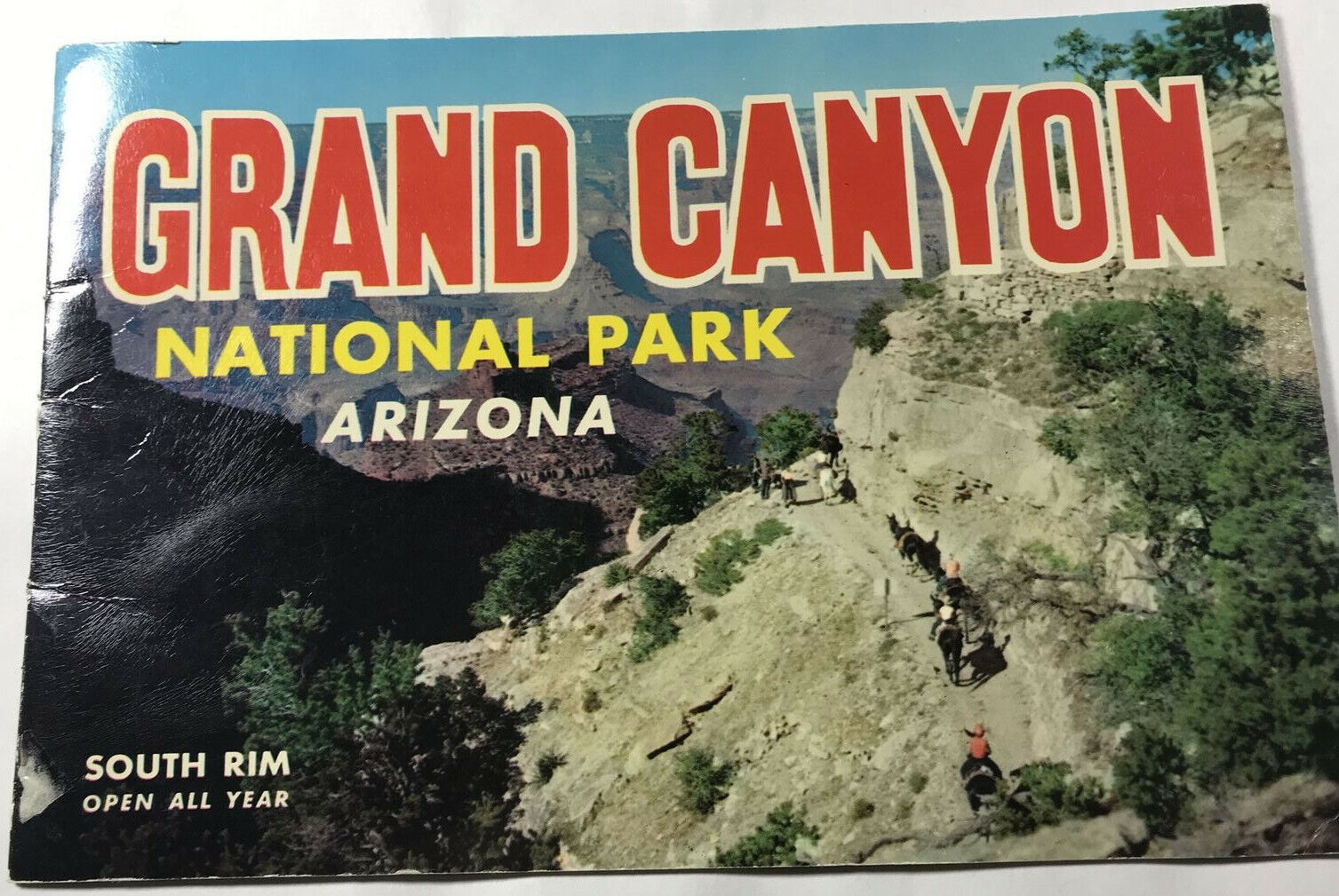 Vintage Grand Canyon Arizona Colored Advertisement Brochure 1950\'S