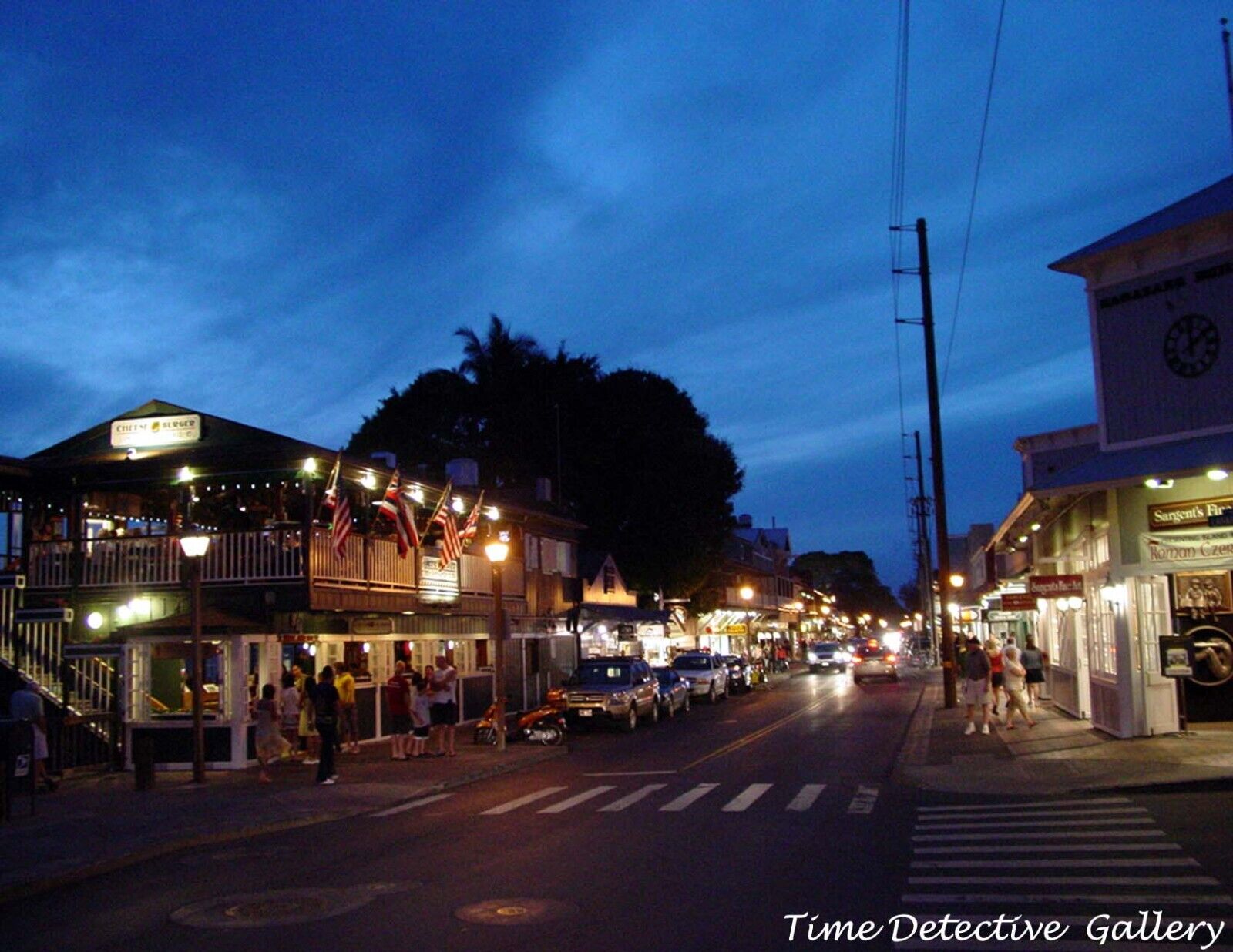 Front Street at Dusk, Lahaina, Maui, Hawaii - 2009 - Color Photo Print