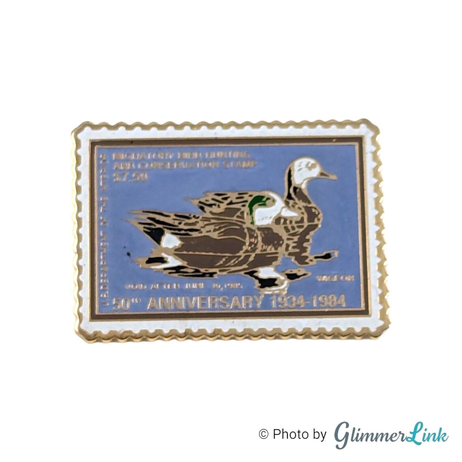 VTG 80s Migratory Bird Hunting & Conservation Wigeon Federal Stamp Pin