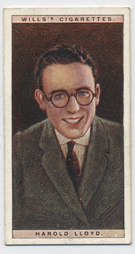 Harold Lloyd Film Star Vintage 1928 Trade Card C38