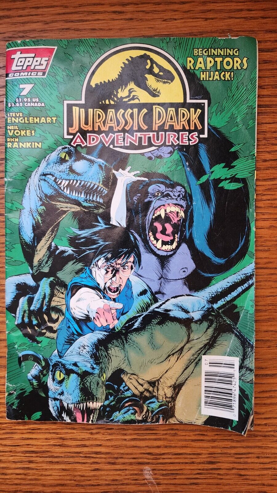 1994 Jurassic Park Adventures #7 November Topps Comics 9.2 NM-