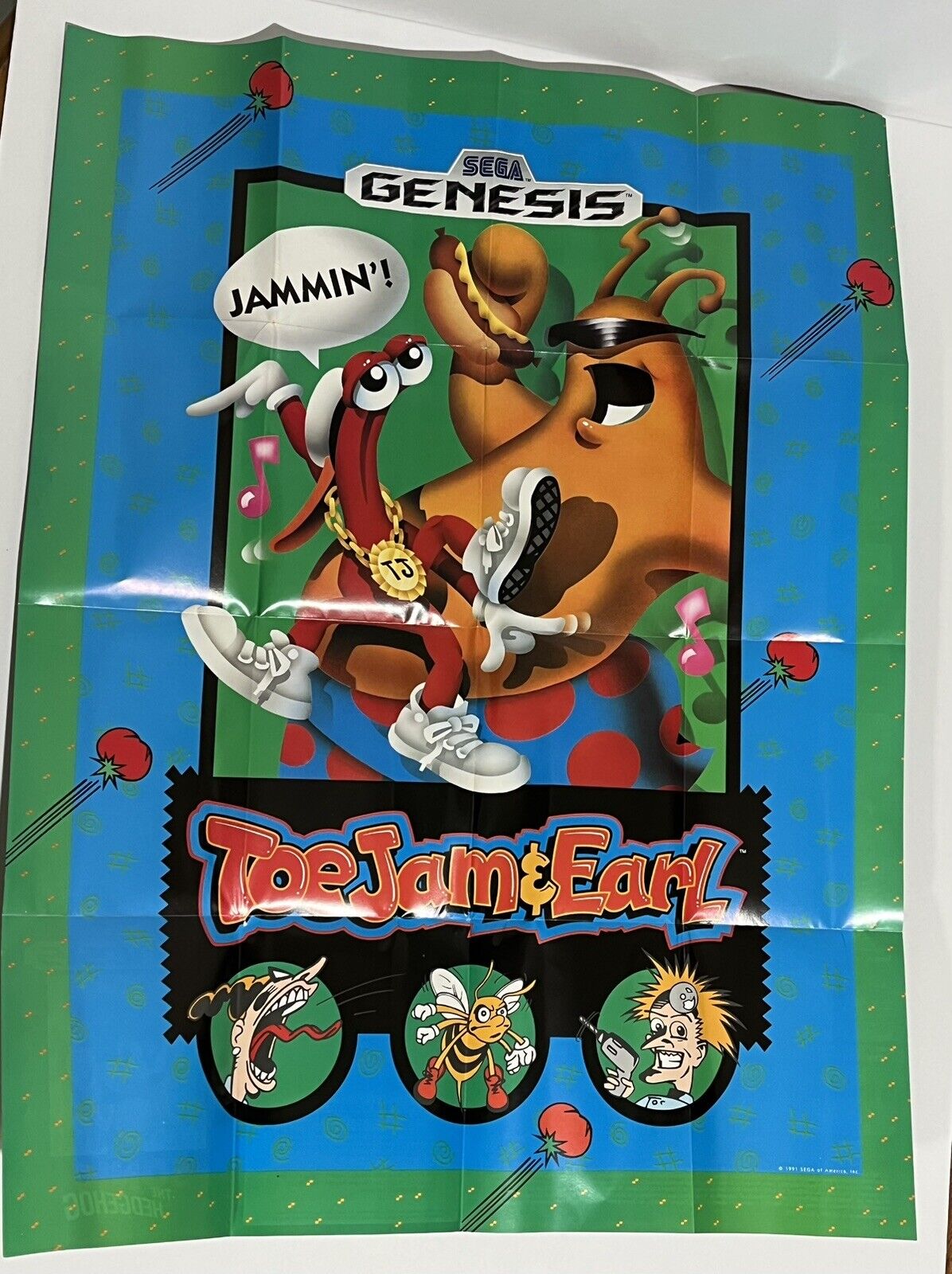 Sega Genesis ToeJam & Earl Poster Catalog Insert