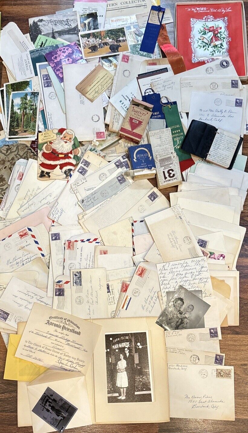 100+ VTG Handwritten Family Friends Love Letters Correspondence 1947-1958 Photos
