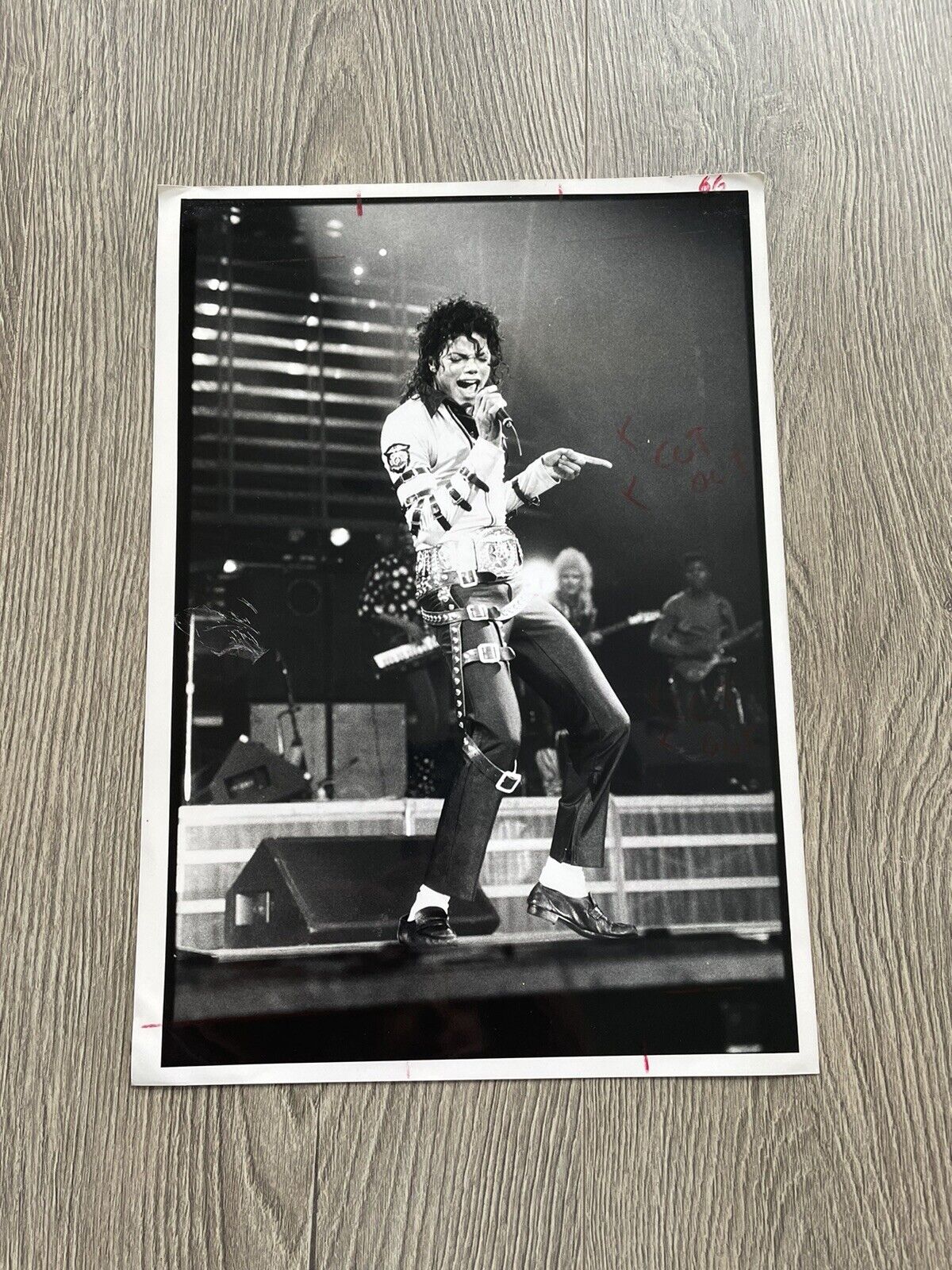 Vintage Original MICHAEL JACKSON 1988 Live Concert Press Photo B&W Stamped