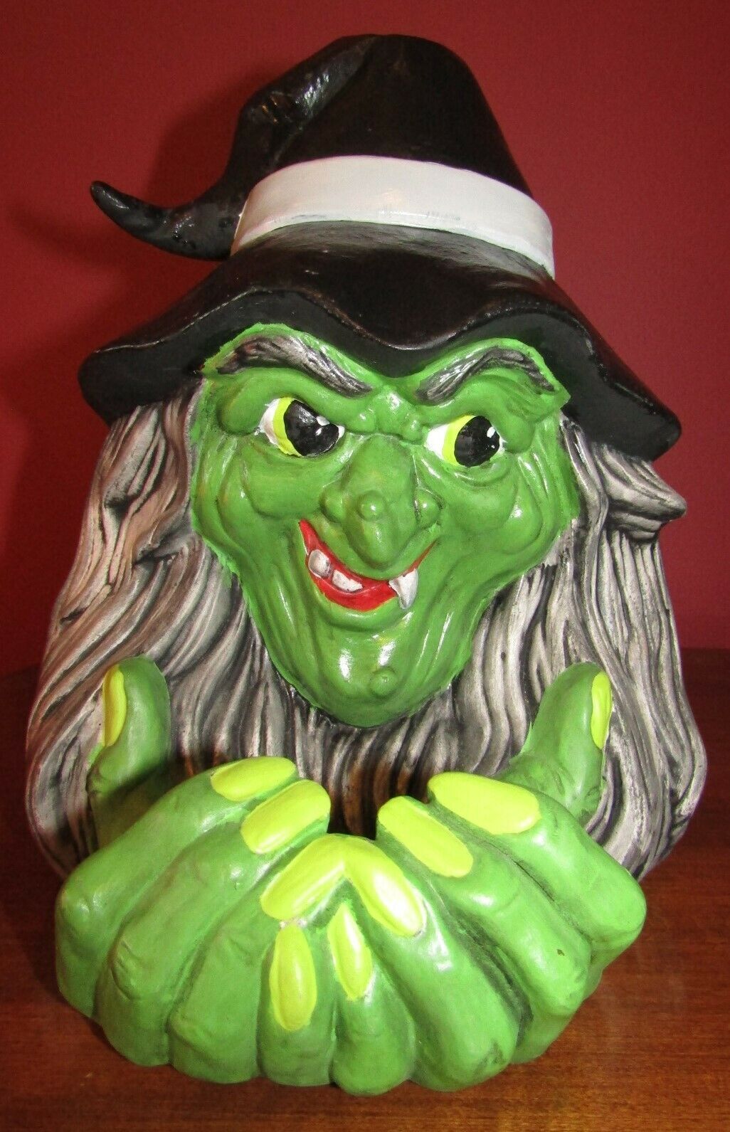 1985 Vintage Halloween Witch - Hand Painted Rare One Of A Kind