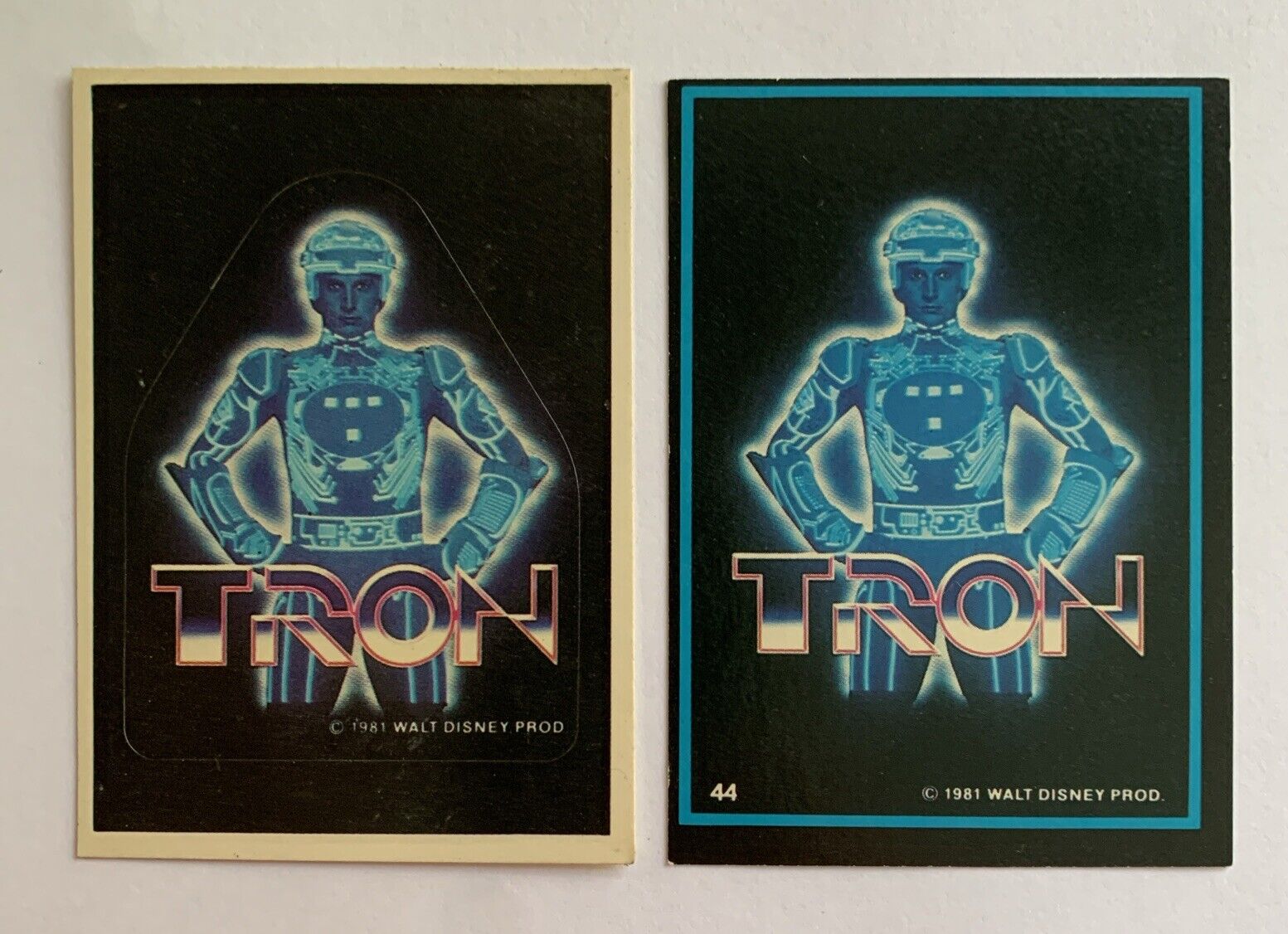 1981 Disney Tron The Movie Trading Card #44 Plus Sticker Card