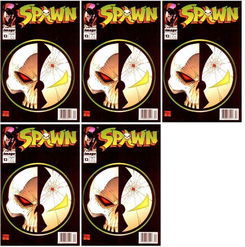 Spawn #12 Newsstand Cover (1992-2021) Image Comics - 5 Comics