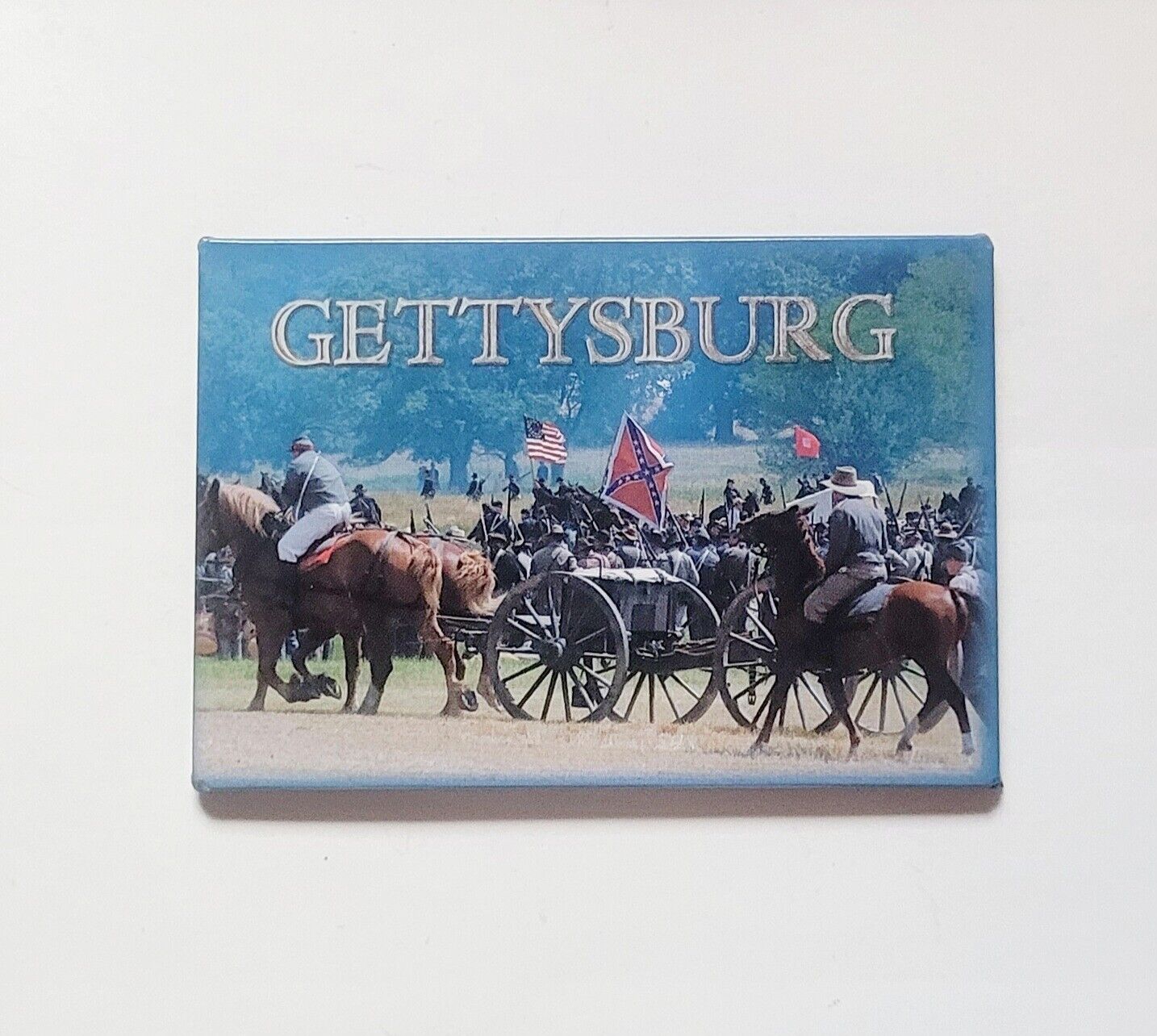 Gettysburg Refrigerator Magnet Photo Battle Reenactment Souvenir Shipping