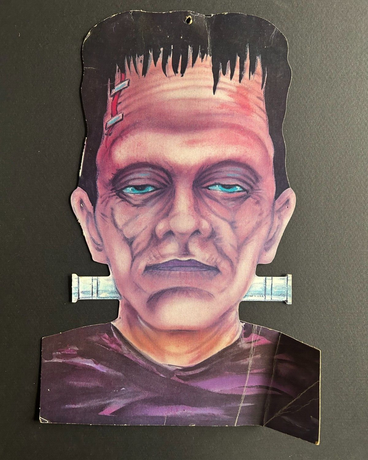 Vintage Halloween Decoration: Frankenstein\'s Head