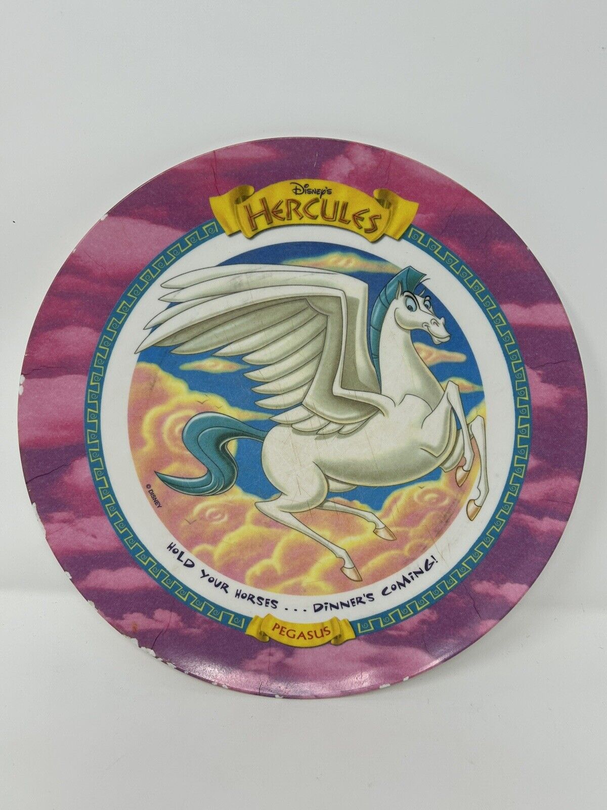 Vintage 1997 Disney Hercules Pegasus  McDonald\'s Collectors Melamine Plate
