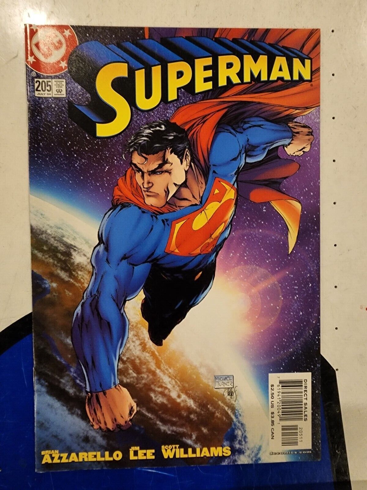 SUPERMAN 205 MICHAEL TURNER VARIANT COVER JIM LEE HIGH GRADE 2004