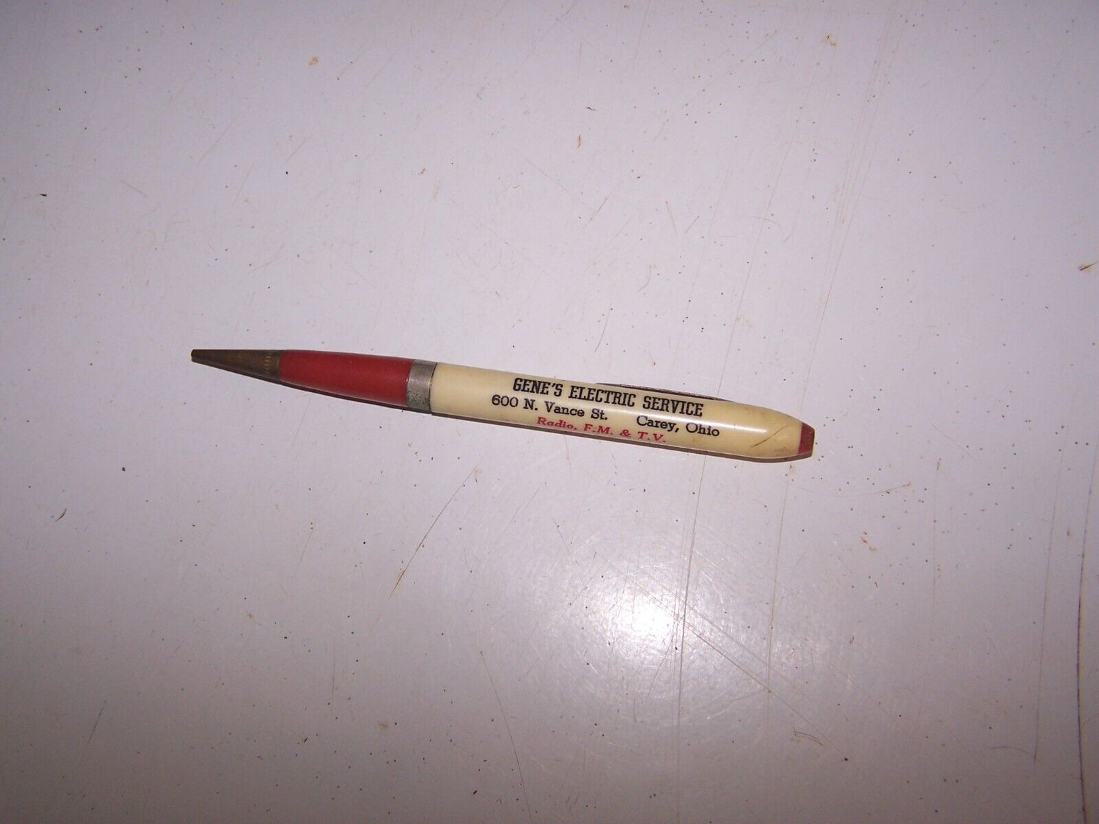Vintage GENE\'S ELECTRIC SERVICE Mechanical Pencil CAREY OHIO