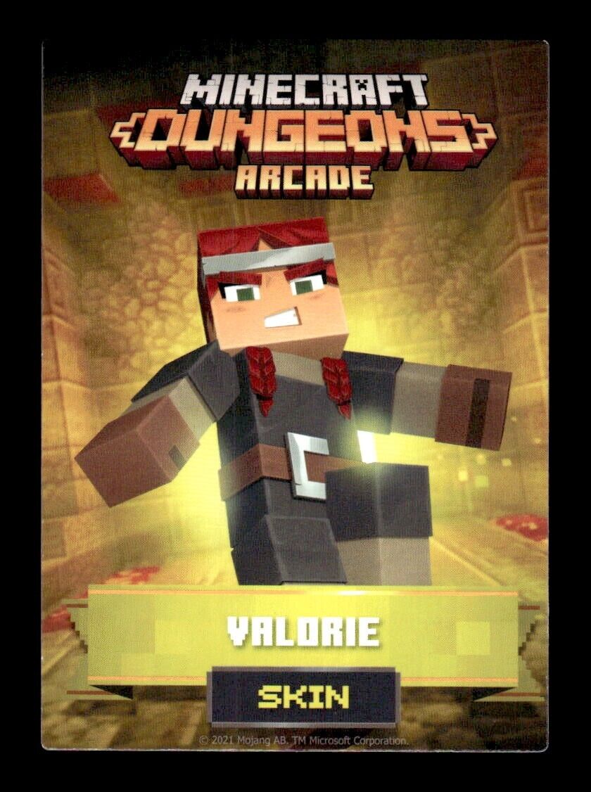 2021 Minecraft Dungeons Arcade Card Valerie Skin Common 43/60 Series 1