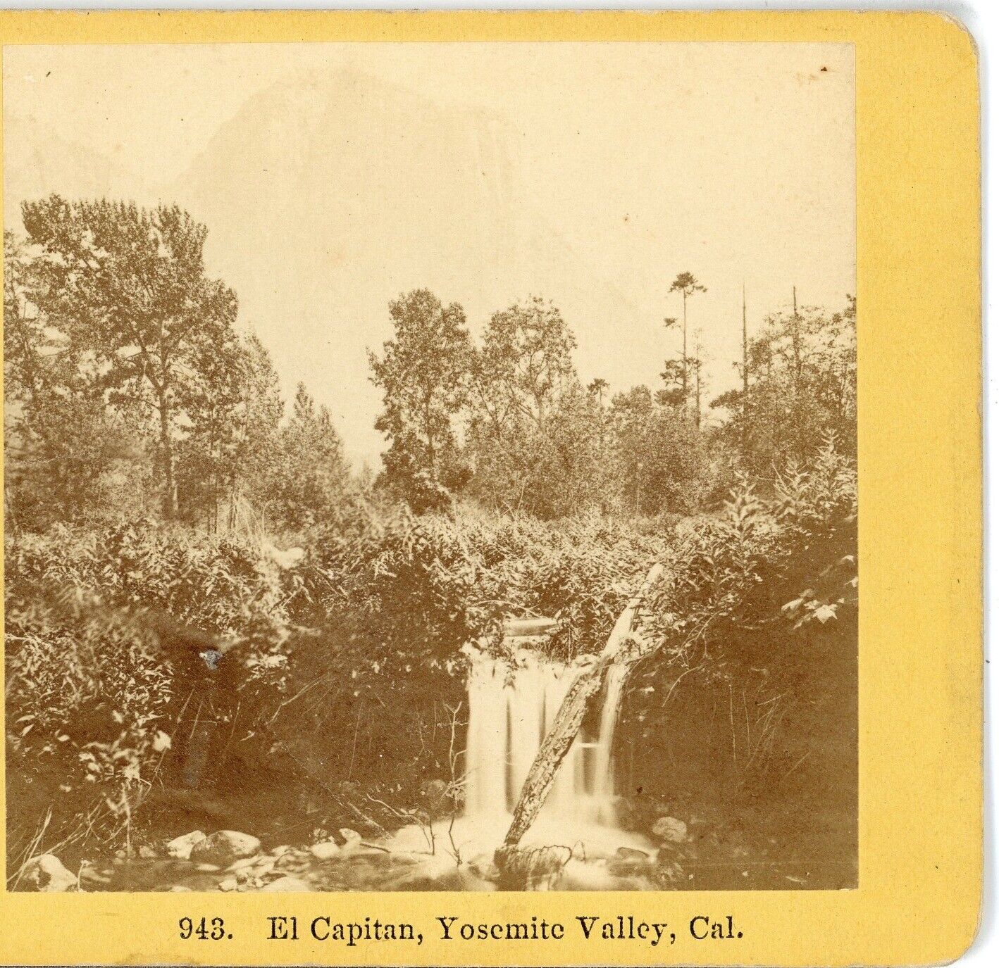CALIFORNIA, El Capitan, Yosemite Valley--Kilburn Stereoview G107
