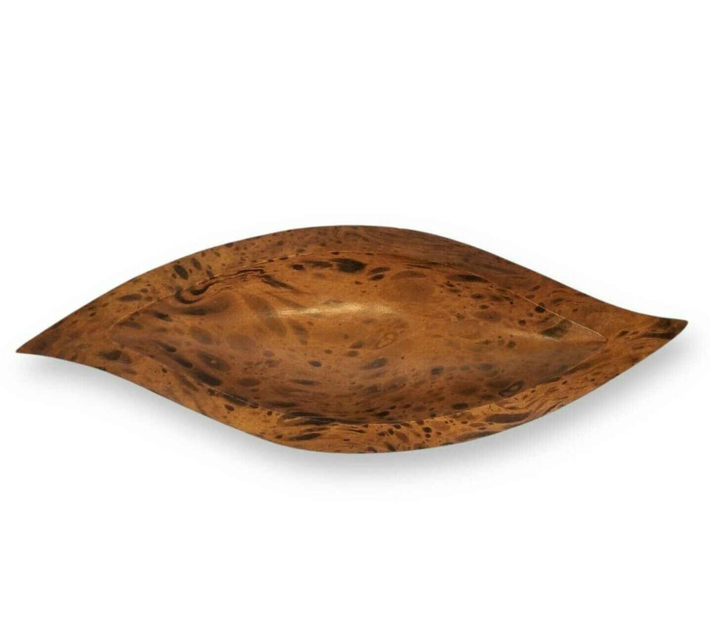 Vintage MCM Mango Wood Decorative Bowl 17\