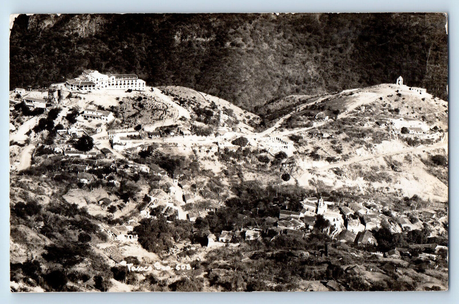 Taxco Guerrero Mexico Postcard General Aerial View c1910 Antique RPPC Photo