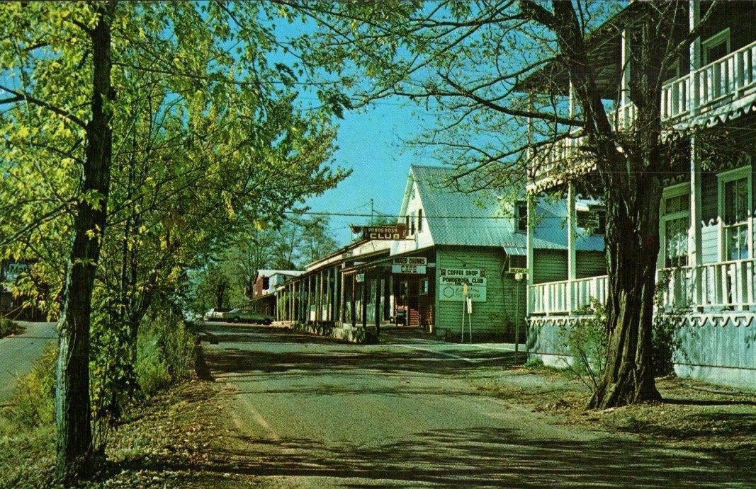 Georgetown California CA Gold Rush Town Main Street View c1960s Postcard
