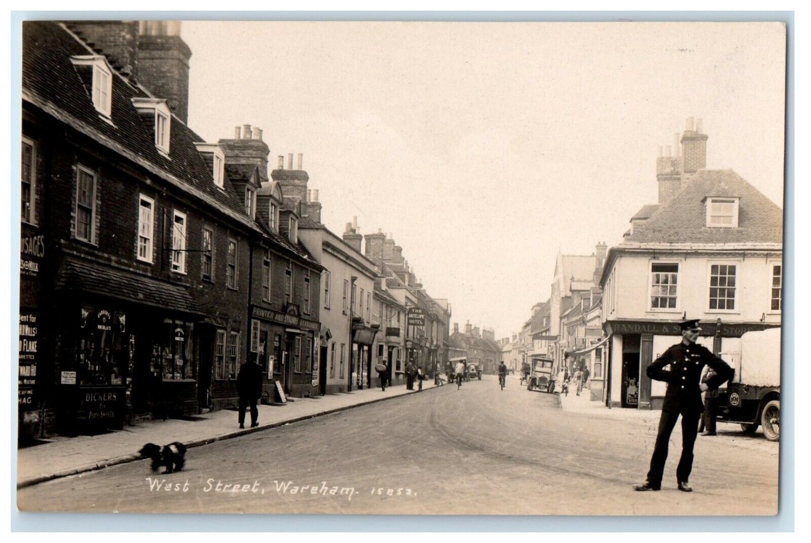 c1930\'s West Street Wareham England Hotel RPPC Photo Postcard