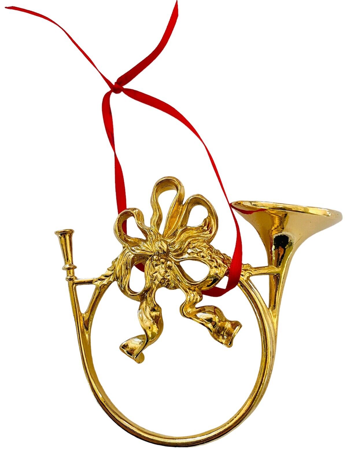 Lenox Kirk Stieff Collection Ornament Ribbon French Horn