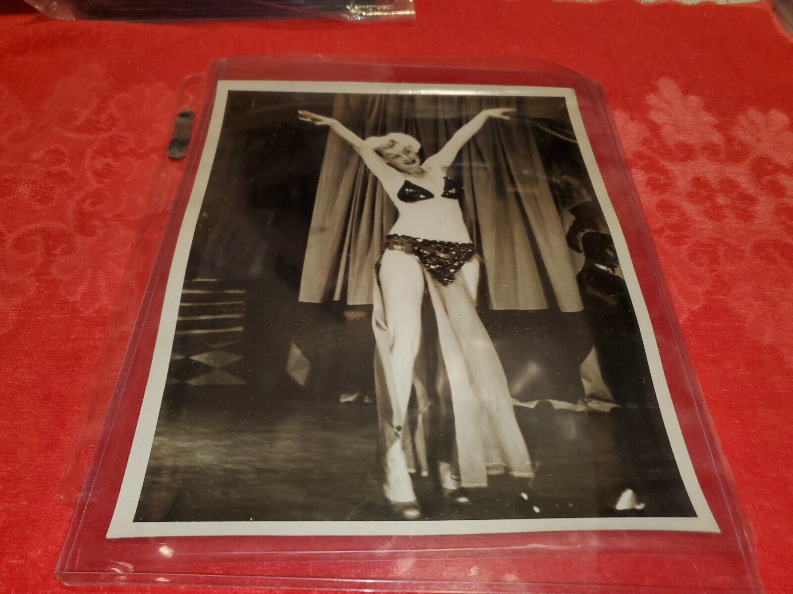 VINTAGE 1950s BURLESQUE 8 X 10 PHOTO OF UNKNOWN DANCER FROM  G & S FILM CO