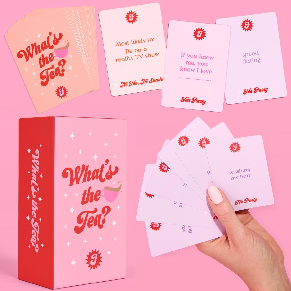  the Tea? Playing Card Game | Bachelorette Party Activity, Cute Birthday 