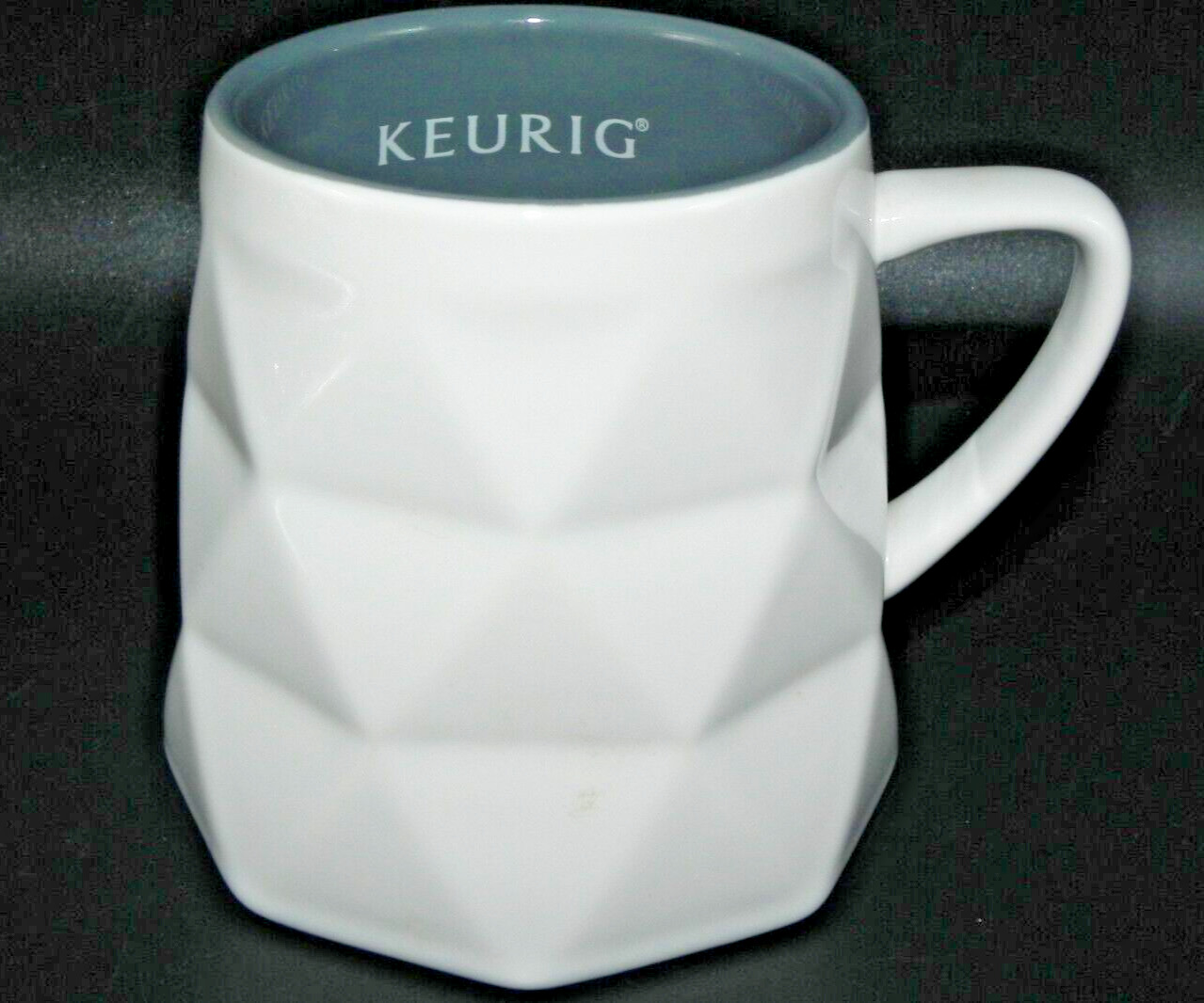 Keurig Signature Mug /Cup White Prism Rare Find 10oz.