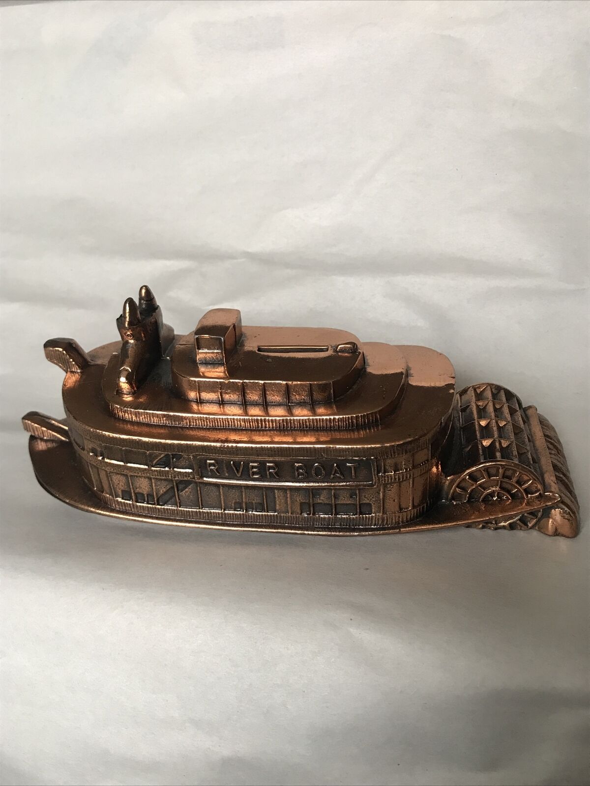Vintage River Boat Coin Bank Steam Boat