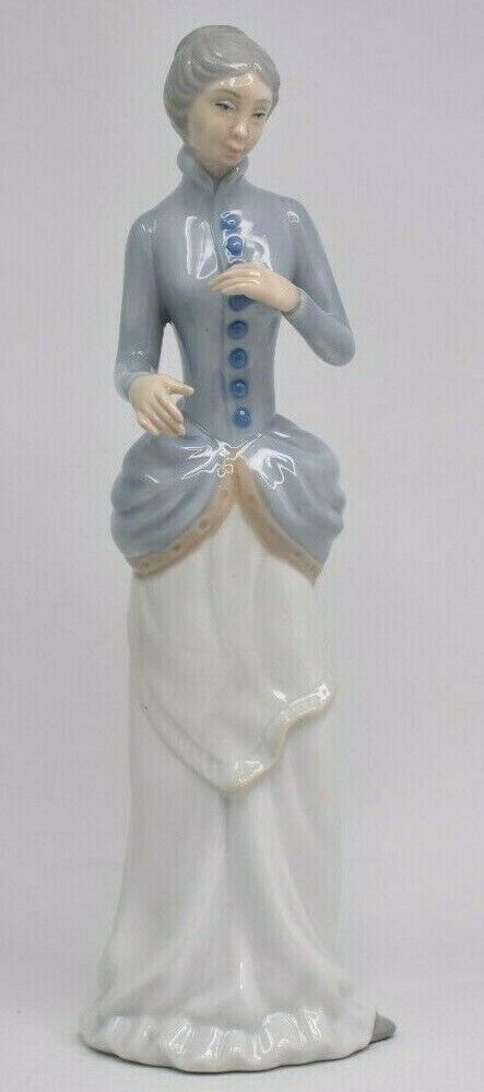 Vintage Tengra Porcelain Figurine Victorian Woman Bustle 13\