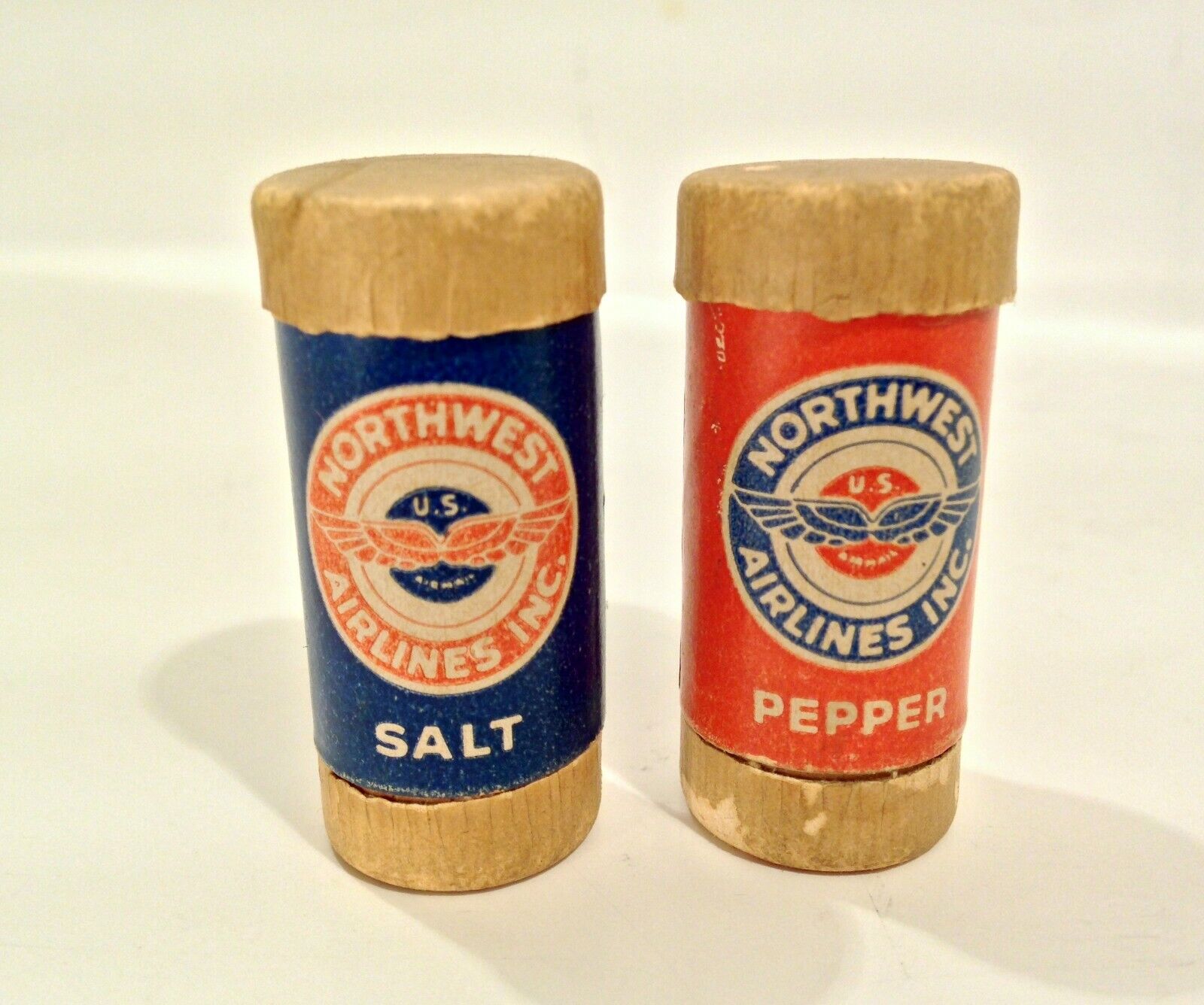 Vintage 1930\'s Northwest Airlines Logo Salt & Pepper Shakers Original Very RARE 