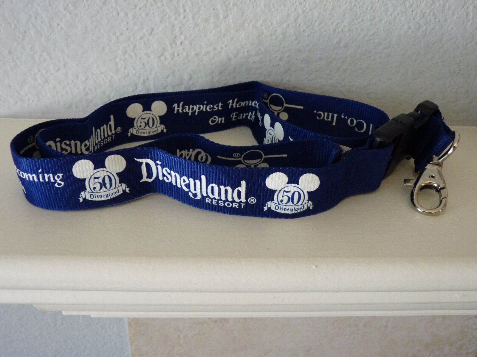Disneyland Resort 50th Anniversary Lanyard Blue \'Happiest Homecoming on Earth\'