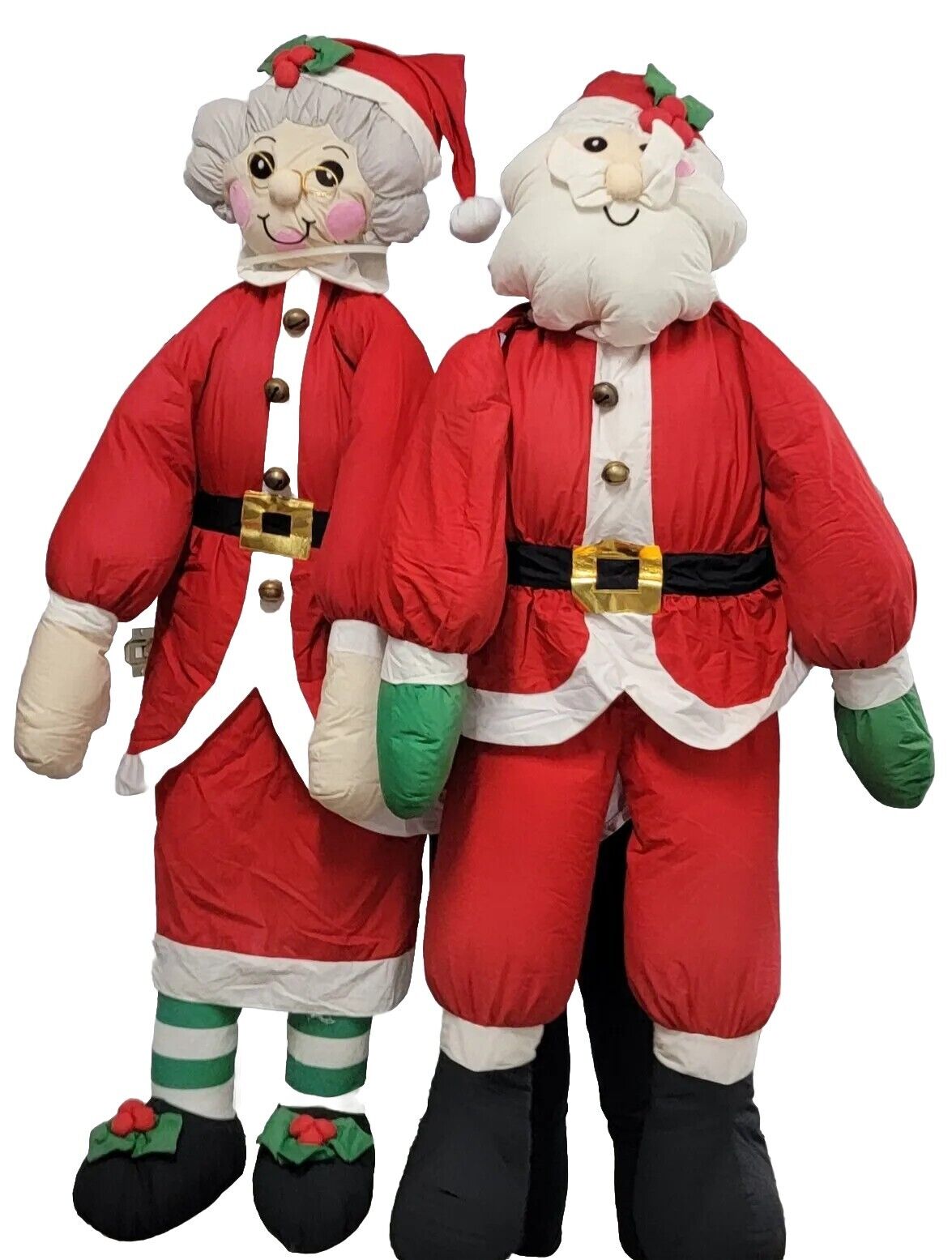 Vintage Lillian Vernon Santa & Mrs. Claus Doll Set Large Christmas Soft 