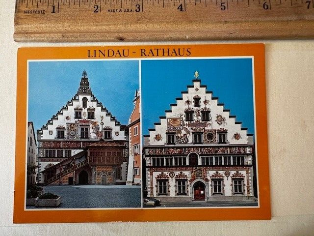 Postcard: Lindau-Rathaus, City Hall, Bavaria, Germany, Lindau im Bodensee