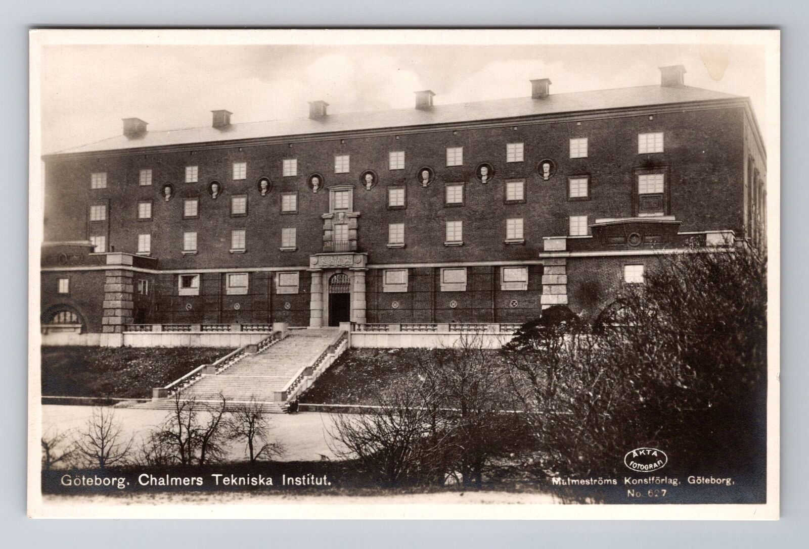 Goteborg Sweden RPPC, Chalmers Tekniska Institut, Antique, Vintage Postcard
