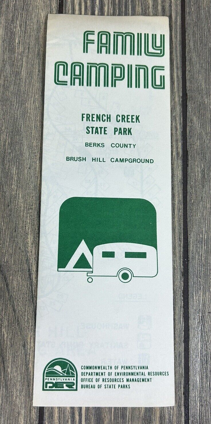 Vintage Family Camping French Creek State Park Brush Hill Campground Brochure