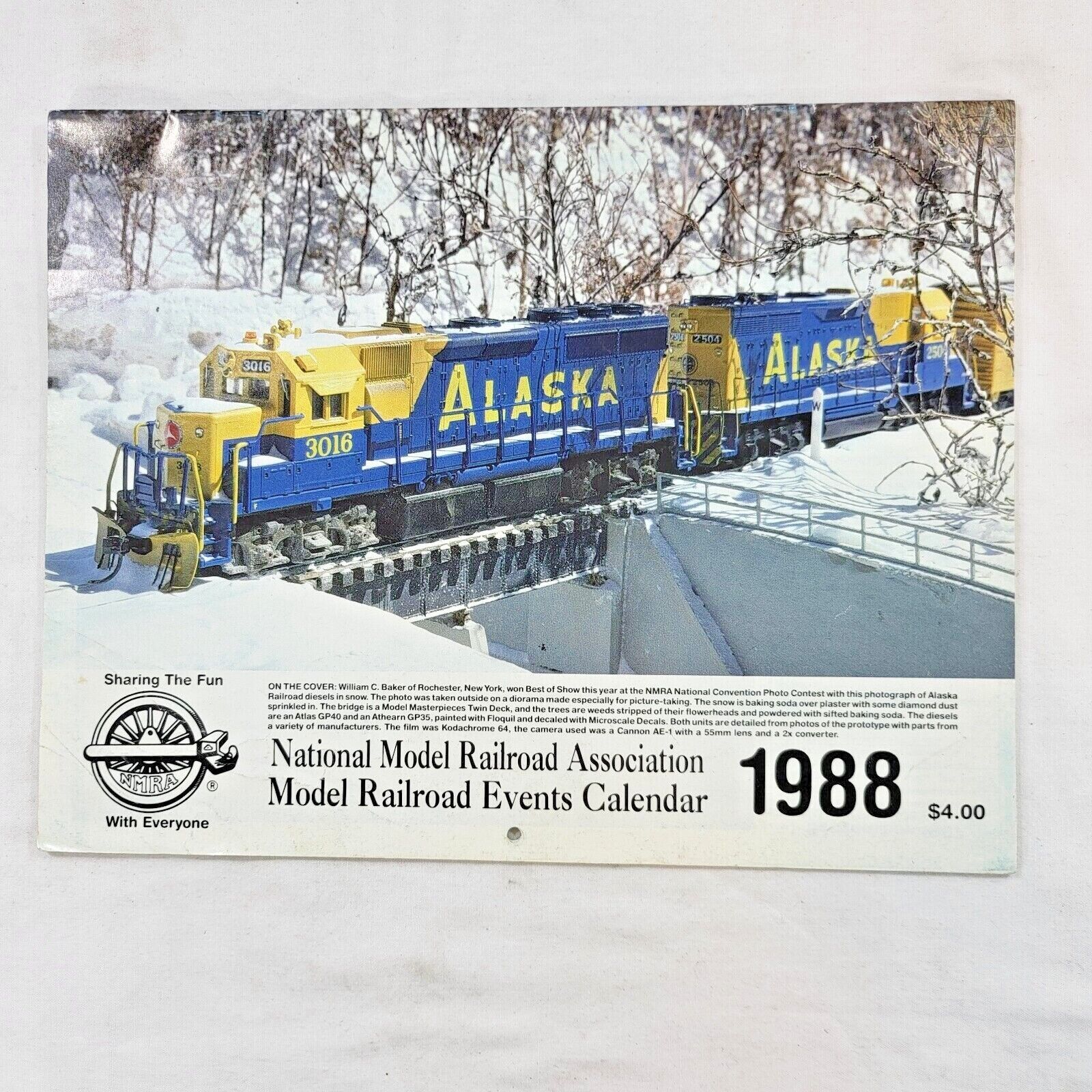 1988 National Model Railroad Ass. Model Railroad Events Calendar