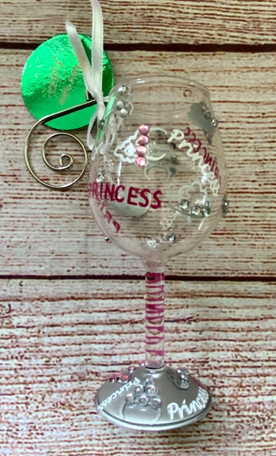 NEW PRINCESS Lolita Mini Wine Glass Ornament w/ Box Hand Painted Collectible