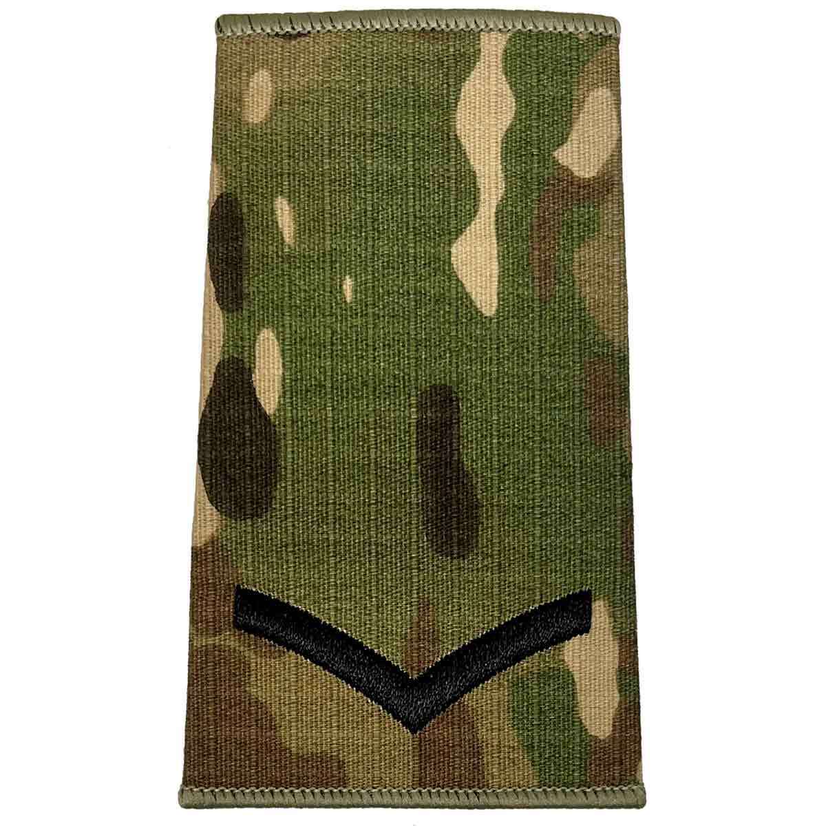 MTP Multicam Regimental Rank Slide with Black Embroidery (PAIR)